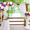36 Pieces Hydrangea Flowers 4th of July Fake Full Hydrangea Flowers Patriotic Faux Artificial Hydrangea Flowers with Stems for Independence Memorial Day Home Kitchen Decor